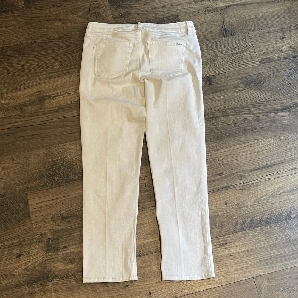 Ann Taylor The Slim Crop White Mid-Rise Denim Jeans Womens Size 4